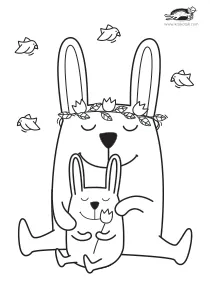 bunny,coloring,craft,craft-coloring,easter,mother,mothers-day,rabbit