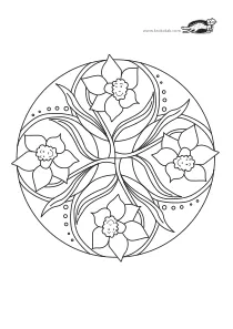 coloring,craft-coloring,daffodil,mandala,narcissus,spring