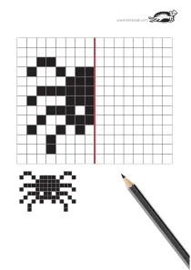 fine-motor,halloween,insect,spider,squares
