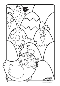 coloring,craft-coloring,easter,egg,hen