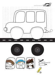 car,collage,fine-motor,scissors,shapes