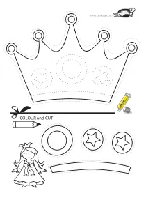 crown,fine-motor,girl,princess,scissors