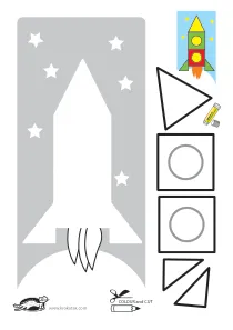 collage,cosmos,fine-motor,rocket,scissors,shapes,space