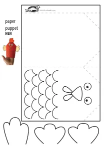 craft,craft-coloring,easter,hen,puppet