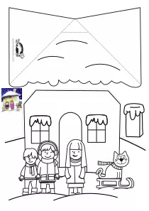 christmas,craft-coloring,house,winter