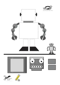 collage,fine-motor,robot,scissors,shapes