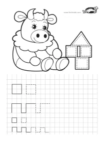 cow,fine-motor,squares