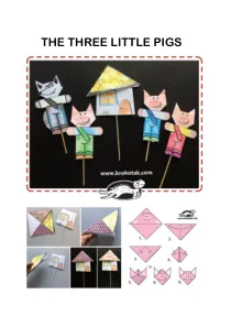 fine-motor,origami,pig,tales