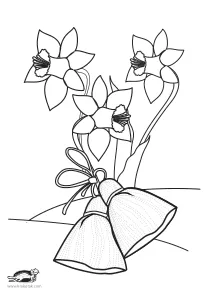 baba-marta,coloring,craft-coloring,daffodil,martenica,narcissus,spring