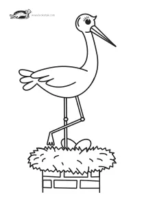 coloring,craft-coloring,spring,stork