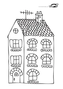 coloring,craft-coloring,house