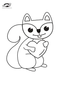 coloring,craft-coloring,heart,squirrel,valentines-day