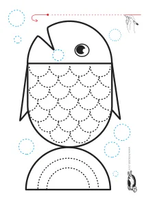 fine-motor,fish,prewriting,sea,summer,tracing