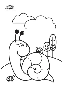 coloring,craft-coloring,snail,spring