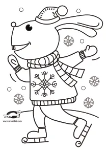 bunny,christmas,coloring,craft-coloring,rabbit,winter