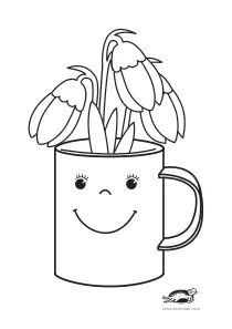 coloring,craft-coloring,snowdrop,spring