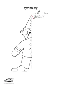 clown,fine-motor,scissors,symmetry