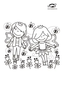 coloring,craft-coloring,fairy,flower,spring