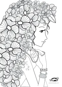 coloring,craft-coloring,face,flower,girl,mother,mothers-day,spring