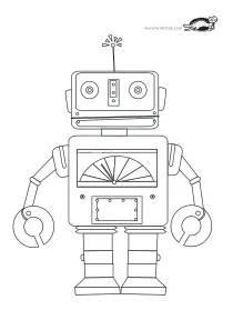 coloring,craft-coloring,robot