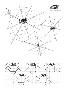 castle,fine-motor,insect,prewriting,spider,squares,tracing