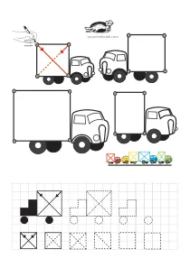 dots,fine-motor,squares,truck