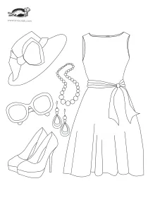 clothes,coloring,craft-coloring,fashion,girl,mothers-day