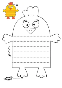 accordion,chicken,coloring,craft,craft-coloring,easter