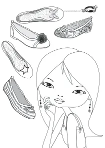 coloring,craft-coloring,fashion,girl,shoes