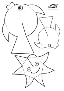 3d,crab,craft,craft-coloring,fish,scissors,sea,summer