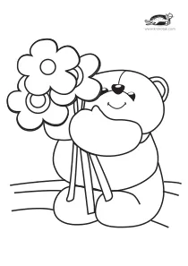 bear,coloring,craft,craft-coloring,flower,mother,mothers-day