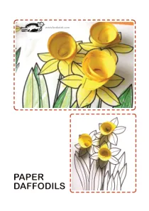 craft-coloring,daffodil,flower,spiral,spring