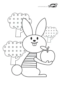 apple,autumn,bunny,coloring,craft-coloring,fall,rabbit