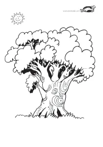 coloring,craft-coloring,tree