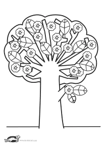 coloring,craft-coloring,spring,tree