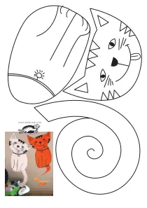 cat,fine-motor,halloween,paper-toy,scissors