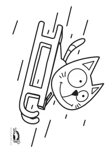cat,christmas,coloring,craft-coloring,sledding,winter