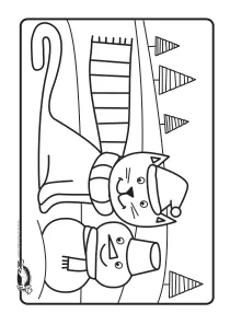 cat,christmas,coloring,craft-coloring,snowman,winter