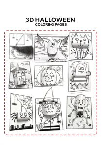 bat,cat,craft-coloring,ghost,halloween,house,pumpkin,skeleton,spider,witch
