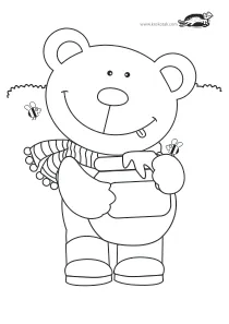 bear,bee,coloring,craft-coloring,honey
