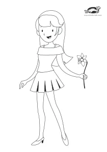 coloring,craft-coloring,flower,girl