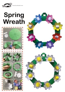 craft-coloring,spring,wreath