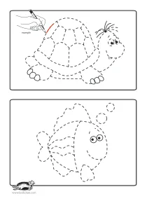 fine-motor,fish,prewriting,turtle