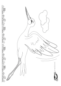 bird,coloring,craft-coloring,spring,stork