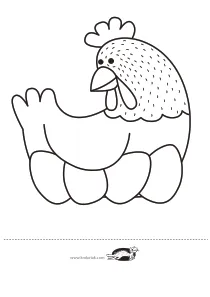 3d,coloring,craft,craft-coloring,hen,spring