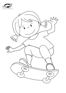 coloring,craft-coloring,skateboard,summer