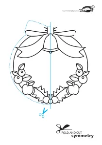 christmas,fine-motor,scissors,symmetry,winter,wreath