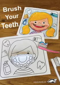 craft-coloring,tootbrush