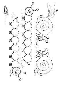 caterpillar,fine-motor,insect,prewriting,snail