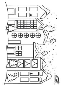 christmas,city,coloring,craft-coloring,snow,town,winter